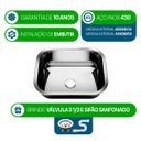 Ver imagem 2 de 15 Cubas Pia Inox N0 40x34x14 Aço 430 Cozinha As Atacado Kit