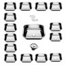 15 Cubas Pia Inox N0 40x34x14 Aço 430 Cozinha As Atacado Kit - 1