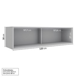 Cozinha Modulada 5 Peças 4 Aéreos 1 Balcão Nara Cabecasa Madeiramadeira - 9
