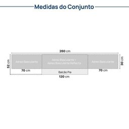 Cozinha Modulada 5 Peças 4 Aéreos 1 Balcão Nara Cabecasa Madeiramadeira - 6