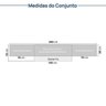 Cozinha Modulada 5 Peças 4 Aéreos 1 Balcão Nara CabeCasa MadeiraMadeira - 7