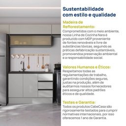 Cozinha Modulada 5 Peças 4 Aéreos 1 Balcão Nara Cabecasa Madeiramadeira - 17