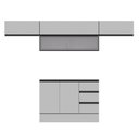 Ver imagem 4 de Cozinha Modulada 5 Peças 4 Aéreos 1 Balcão Nara CabeCasa MadeiraOriginals