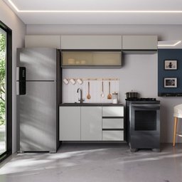 Cozinha Modulada 5 Peças 4 Aéreos 1 Balcão Nara Cabecasa Madeiramadeira - 1