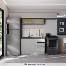 Cozinha Modulada 5 Peças 4 Aéreos 1 Balcão Nara Cabecasa Madeiramadeira - 2