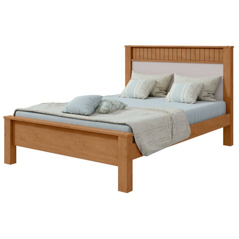 Cama Casal Athenas - Lopas Amendoa Clean/off White