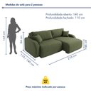 Ver imagem 3 de Sofá Cama Modular 3 Lugares Orgânico 210cm Base Madeira Maciça Cancún