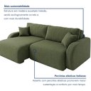 Ver imagem 5 de Sofá Cama Modular 3 Lugares Orgânico 210cm Base Madeira Maciça Cancún