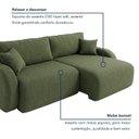 Ver imagem 6 de Sofá Cama Modular 2 Lugares Orgânico 210cm Base Madeira Maciça Cancún