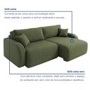Ver imagem 4 de Sofá Cama Modular 3 Lugares Orgânico 210cm Base Madeira Maciça Cancún