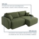 Ver imagem 7 de Sofá Cama Modular 2 Lugares Orgânico 210cm Base Madeira Maciça Cancún