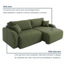 Ver imagem 7 de Sofá Cama Modular 2 Lugares Orgânico 210cm Base Madeira Maciça Cancún