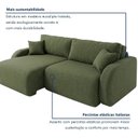 Ver imagem 4 de Sofá Cama Modular 2 Lugares Orgânico 210cm Base Madeira Maciça Cancún
