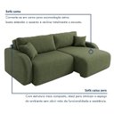 Ver imagem 7 de Sofá Cama Modular 2 Lugares Orgânico 210cm Base Madeira Maciça Cancún