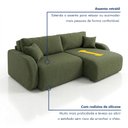 Ver mais imagens de Sofá Cama Modular 3 Lugares Orgânico 210cm Base Madeira Maciça Cancún