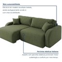 Ver imagem 4 de Sofá Cama Modular 2 Lugares Orgânico 210cm Base Madeira Maciça Cancún