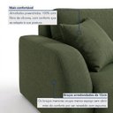 Ver imagem 5 de Sofá Cama Modular 2 Lugares Orgânico 210cm Base Madeira Maciça Cancún
