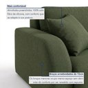 Ver imagem 5 de Sofá Cama Modular 2 Lugares Orgânico 210cm Base Madeira Maciça Cancún