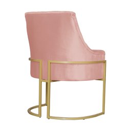 Poltrona Para Sala Vick Veludo Cores - DS Estofados - Rosa - 4