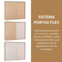Ver imagem 5 de Guarda Roupa Casal 2 Portas de Correr 4 Gavetas 100% MDF Santorini Carvalho Nature/Off White Marrom