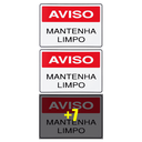 Ver imagem 3 de Combo 10 Placas de Sinalização Aviso Mantenha Limpo 30x20 Acesso - S-214 F9e