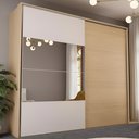 Ver imagem 1 de Guarda Roupa Casal 2 Portas de Correr Santorini 2 Espelhos