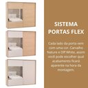 Ver imagem 5 de Guarda Roupa Casal 2 Portas de Correr 4 Gavetas 100% MDF Santorini Carvalho Nature/Off White Marrom