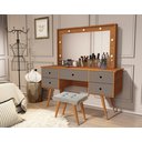 Ver imagem 2 de Penteadeira Camarim com Leds e Espelho Anaisa:nature Gris