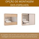 Ver imagem 6 de Guarda Roupa Casal 2 Portas de Correr 4 Gavetas 100% MDF Santorini Carvalho Nature/Off White Marrom