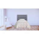 Ver imagem 3 de Cabeceira Modulada Estofada de Cama Box Solteiro Linho Cinza