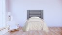 Ver imagem 3 de Cabeceira Modulada Estofada de Cama Box Solteiro Linho Cinza