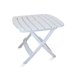 Mesa Plástico Ripada Branca Dobrável Antares Kit 05 Mesas - 1