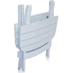 Mesa Plástico Ripada Branca Dobrável Antares Kit 05 Mesas - 3