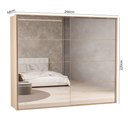 Ver imagem 3 de Guarda Roupa Casal 2 Portas de Correr 4 Gavetas 100% MDF Santorini Carvalho Nature/Off White Marrom