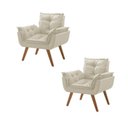 Ver imagem 2 de Kit 2 Poltronas em Veludo Base Palito Quadrada Opalla Prime