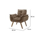 Ver imagem 4 de Kit 2 Poltronas em Veludo Base Palito Quadrada Opalla Prime