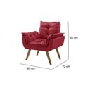 Ver imagem 4 de Kit 2 Poltronas em Veludo Base Palito Quadrada Opalla Prime