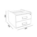 Ver imagem 2 de Gaveteiro Fixo para Escritório 2 Gavetas Design Moderno