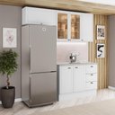 Ver imagem 1 de Cozinha Milla Capri 6 Portas 3 Gavetas MDF 200cm Branca Móveis Carraro