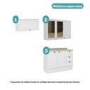 Ver mais imagens de Cozinha Milla Capri 6 Portas 3 Gavetas MDF 200cm Branca Móveis Carraro