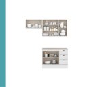 Ver imagem 7 de Cozinha Milla Capri 6 Portas 3 Gavetas MDF 200cm Branca Móveis Carraro