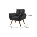 Ver imagem 4 de Kit 2 Poltronas em Veludo Base Palito Quadrada Opalla Prime