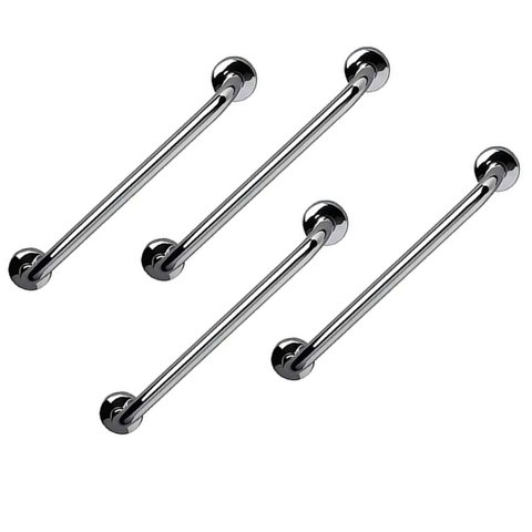 Barra de Apoio 70cm Inox Kit 4 Unidades Idoso Criança Gestante Banheiro Box Suporte Acessibilidade D
