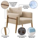 Ver imagem 4 de Kit 2 Poltronas Decorativa para Sala de Estar Orion