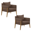 Ver imagem 1 de Kit 2 Poltronas Decorativa para Sala de Estar Orion