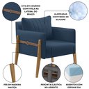 Ver imagem 5 de Kit com 2 Poltronas Decorativa para Sala de Estar Orion Madeira Maciça