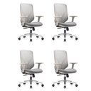 Ver imagem 1 de Kit 4 Cadeiras Escritório Diretor NR17 Tela Mesh Gamma