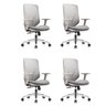 Kit 4 Cadeiras Escritório Diretor NR17 Tela Mesh Gamma - 1