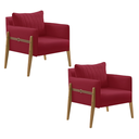 Ver imagem 2 de Kit 2 Poltronas Decorativa para Sala de Estar Orion