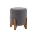 Ver mais imagens de Kit Poltrona e Puff Luna Decorativa Curvo Orgânico Boucle Cinza - Montanaris Decor
